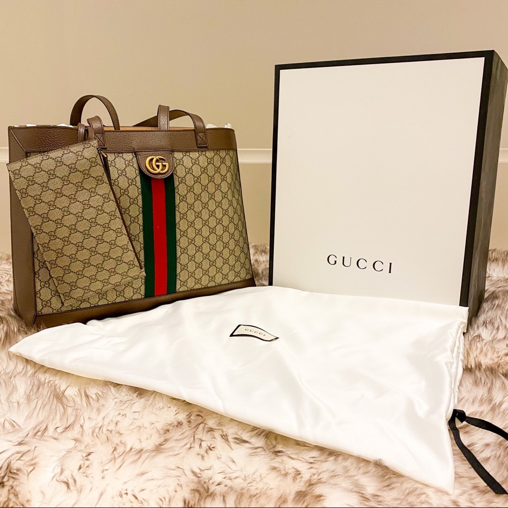 100% authentic Gucci OPHIDIA GG TOTE - Picture 14 of 14